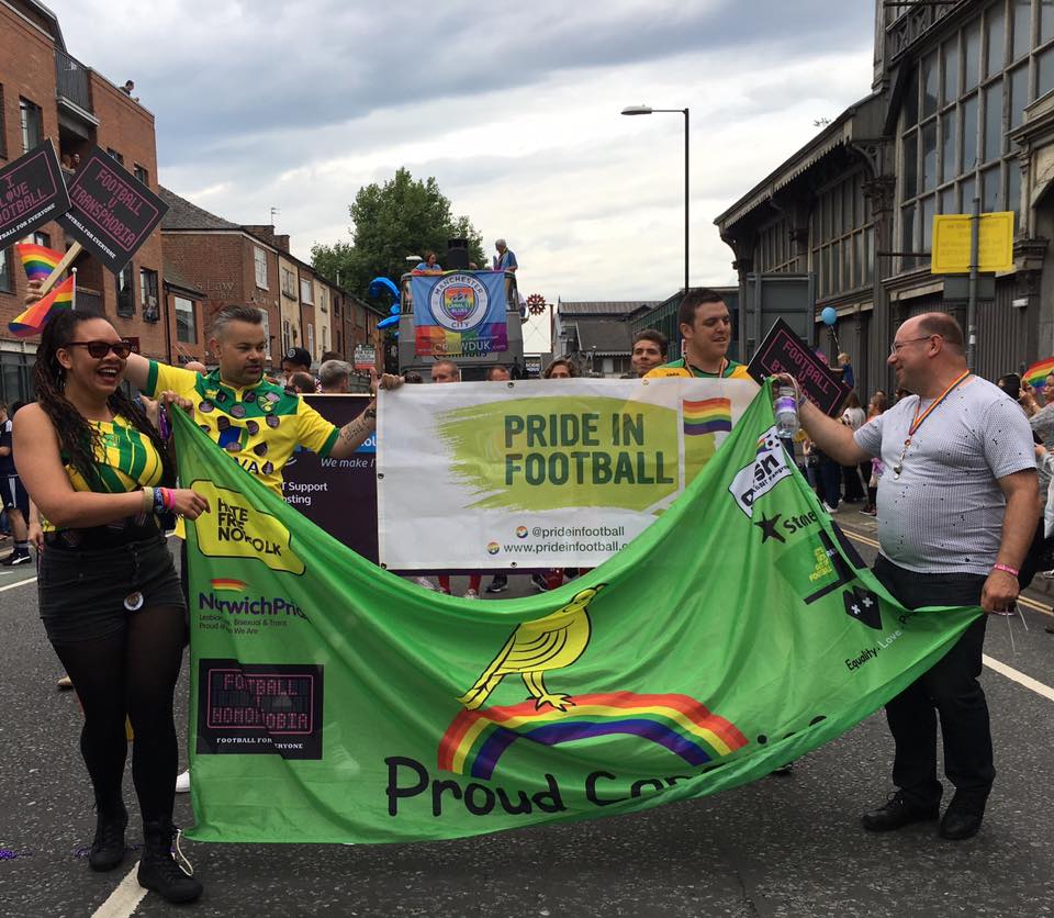 LGBT fans being chased by a bus